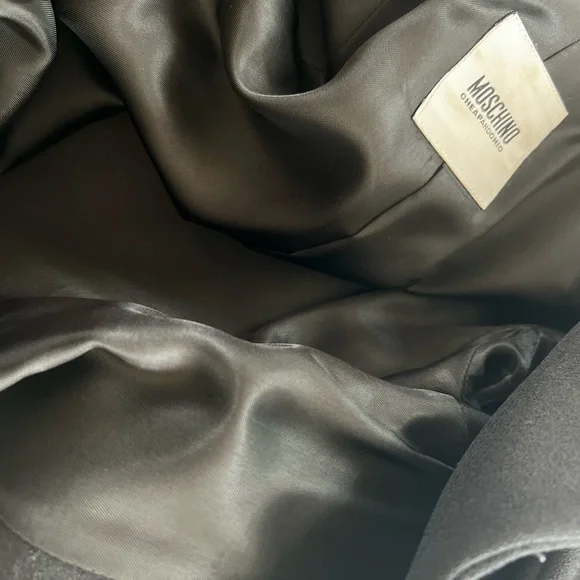 Vintage Moschino Cheap and chic Black Coat Italy size 40 US 6 - Picture 12 of 14